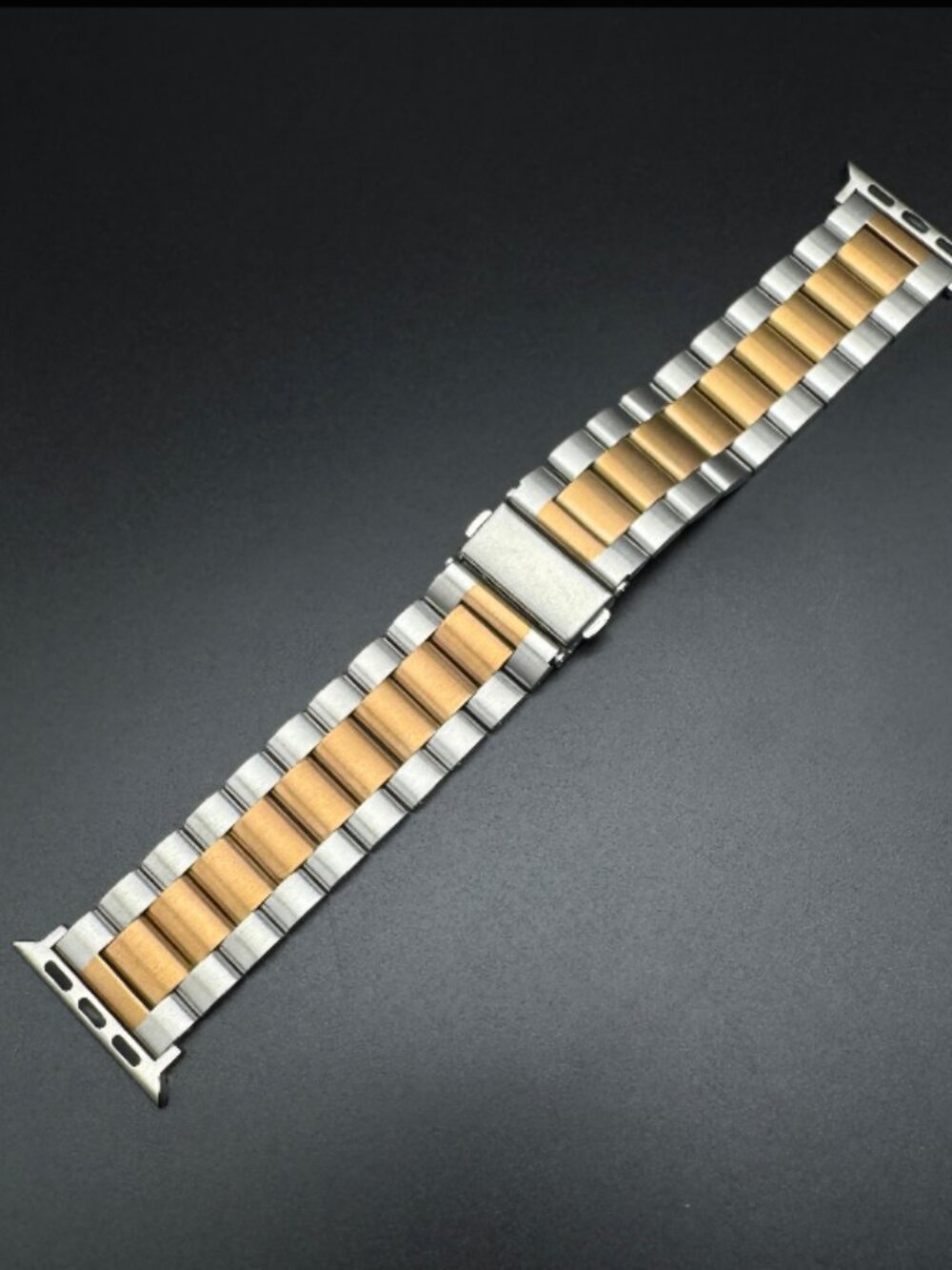 Apple Style Replacement Steel Bracelet (Steel and Rose Gold)
